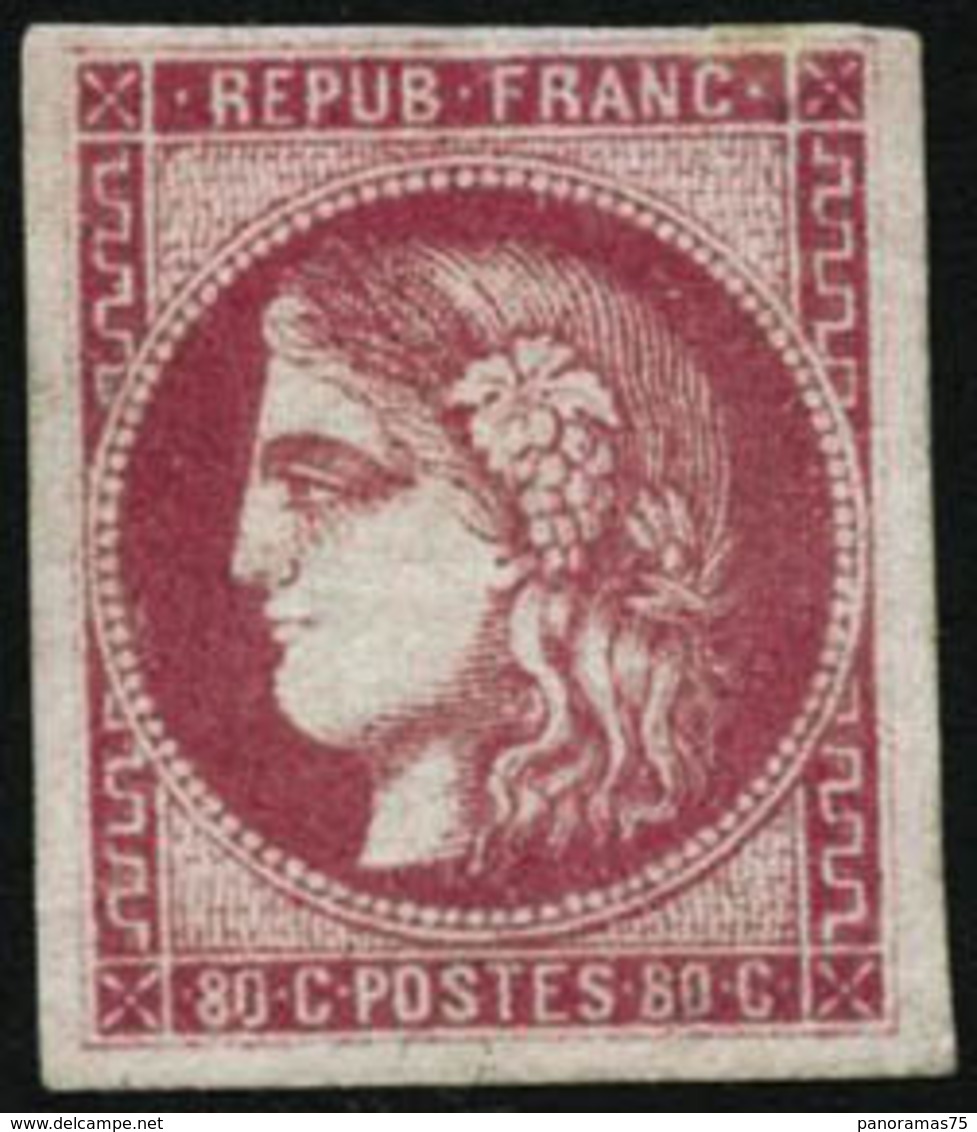 ** N°49 80c Rose - TB - 1870 Bordeaux Printing