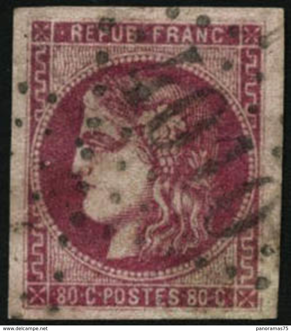 Oblit. N°49 80c Rose - TB - 1870 Emissione Di Bordeaux