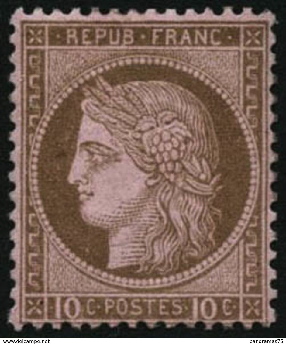 ** N°54 10c Brun S/rose - TB - 1871-1875 Ceres