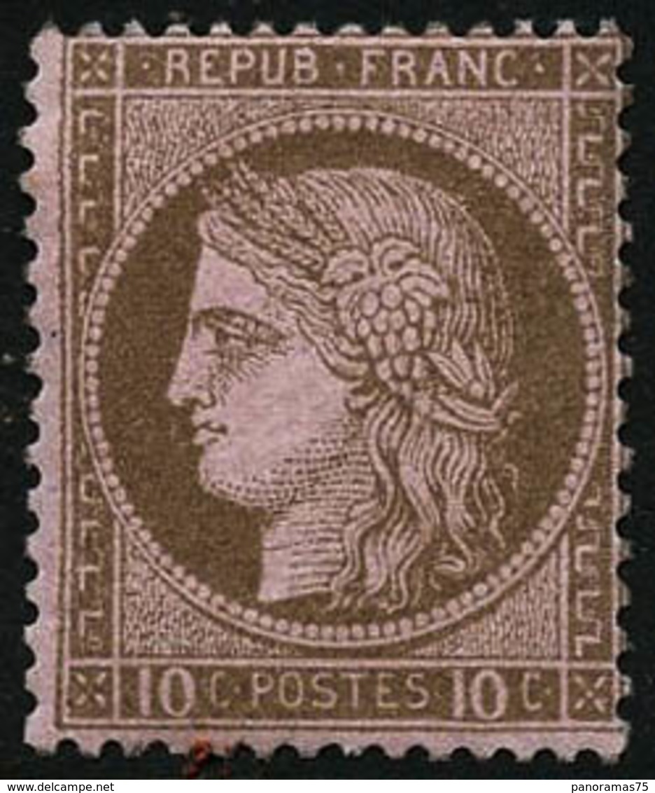 ** N°54 10c Brun S/rose, Signé Calves Et Brun - TB - 1871-1875 Ceres