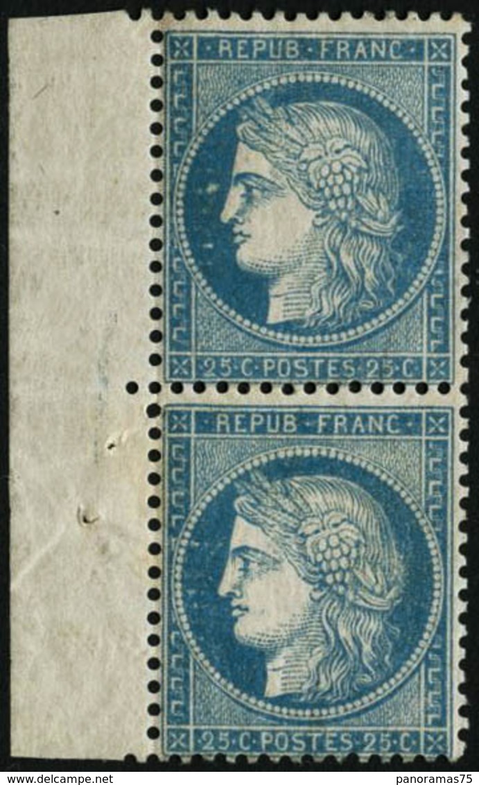 ** N°60A 25c Bleu, Type I  Paire - TB - 1871-1875 Ceres