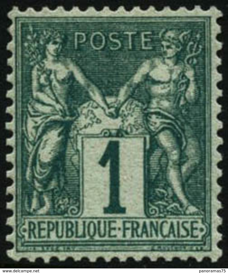 ** N°61 1c Vert, Pièce De Luxe - TB - 1876-1878 Sage (Type I)
