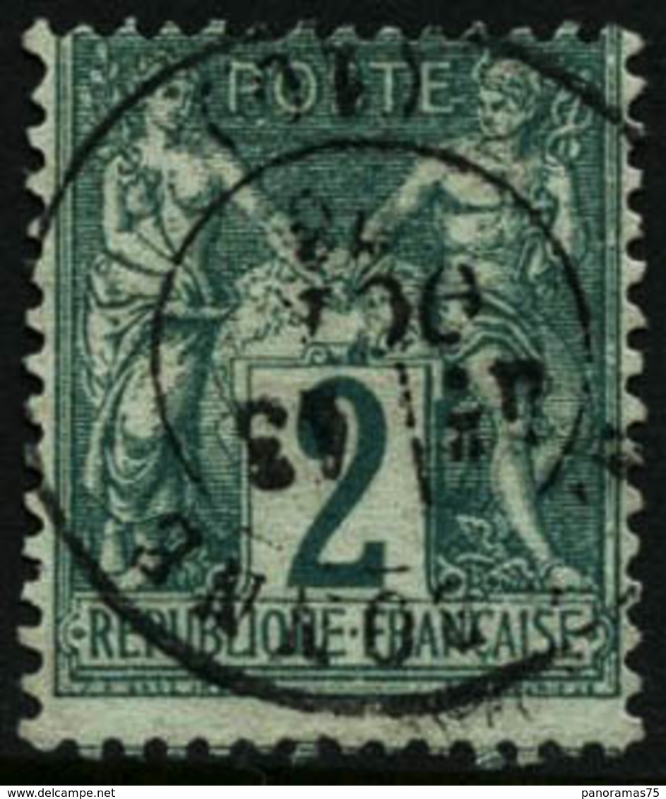 Oblit. N°62 2c Vert - TB - 1876-1878 Sage (Type I)