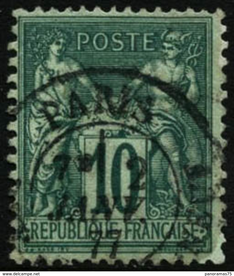 Oblit. N°76 10c Vert - TB - 1876-1878 Sage (Type I)