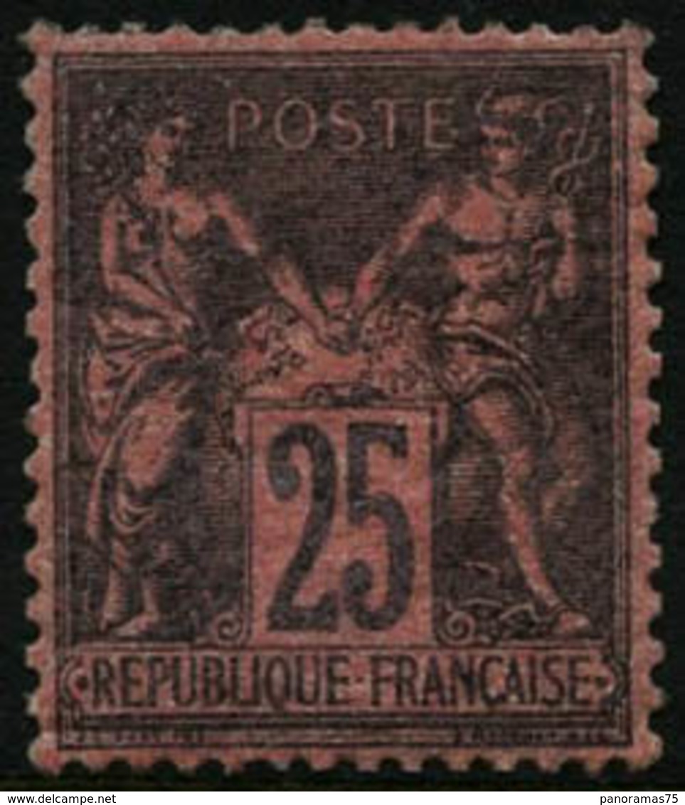 ** N°91 25c Noir S/rouge, Pièce De Luxe - TB - 1876-1878 Sage (Tipo I)
