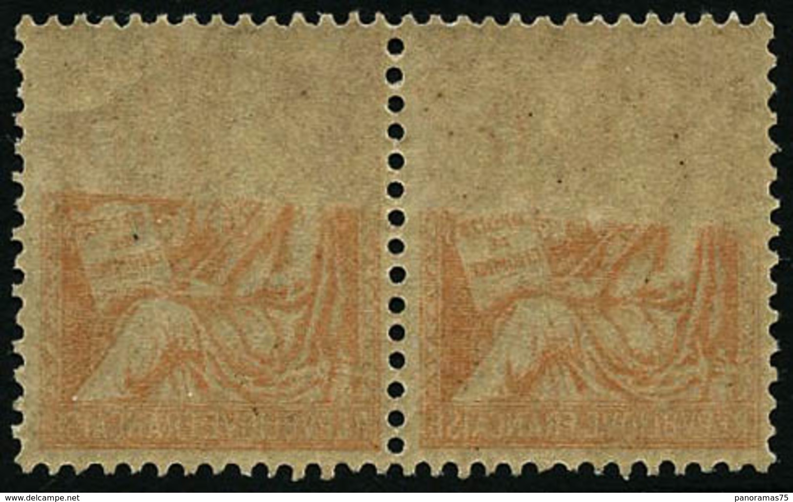 ** N°117b 15c Orange, Paire Rect-verso Partiel - TB - Altri & Non Classificati