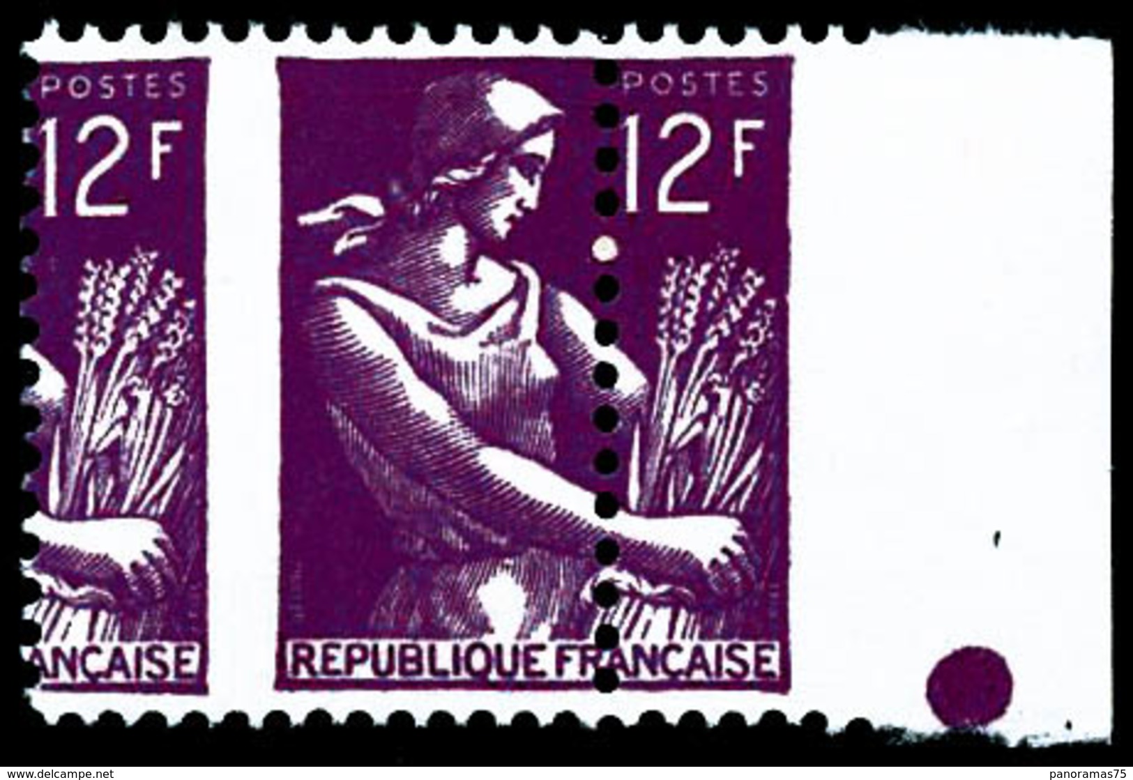 ** N°1116 12F Lilas-rose, Piquage à Cheval - TB - Other & Unclassified