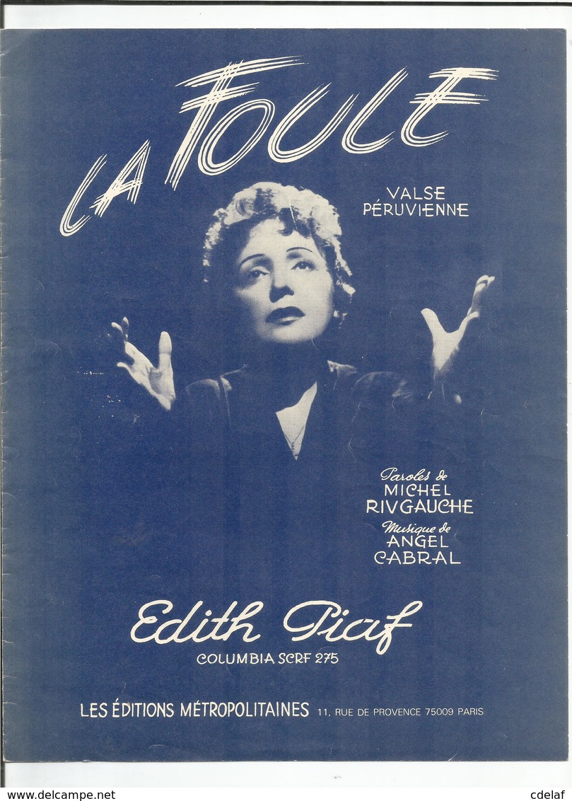 8 Partitions Piaf:la Vie En Rose Mon Manège à Moi L'accordéoniste Les 3 Cloches Non Je Ne Regrette Rien Env 3,50 - Noten & Partituren