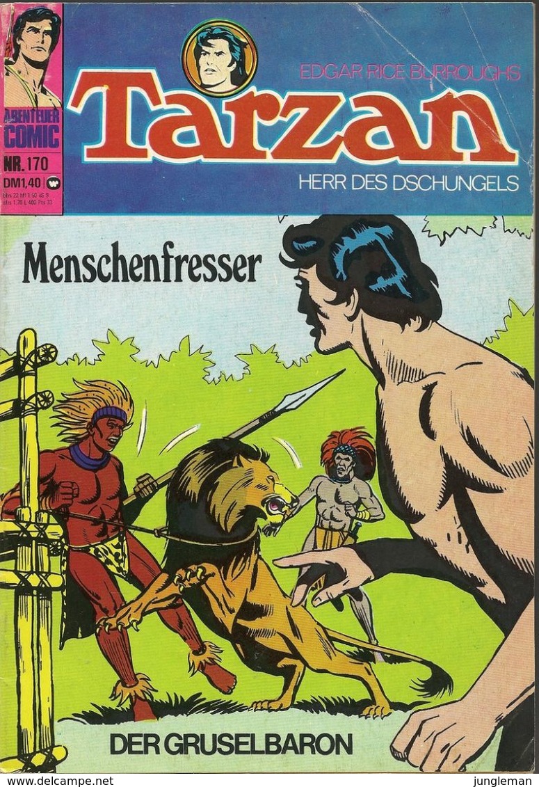 Tarzan Herr Des Dschungels N° 170 - En Allemand - 1974 - Williams Verlag GmbH - BE - Autres & Non Classés