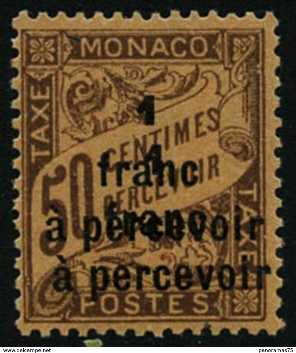 ** N°17a 1F Sur 50c Vermilon Pâle, Double  Surcharge, Signé Calves - TB - Postage Due