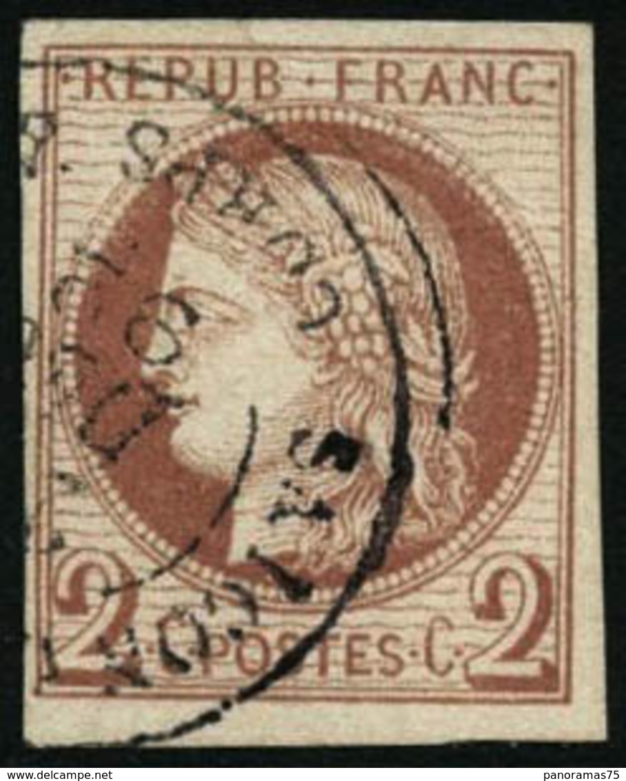 Oblit. N°15 2c Rouge-brun, Signé Brun - TB - Altri & Non Classificati