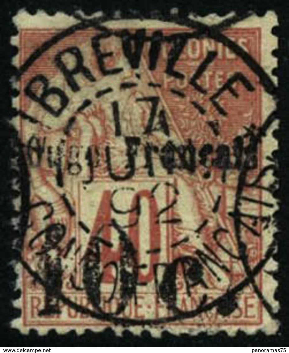 Oblit. N°6 10c Sur 40c Rouge-orange - TB - Altri & Non Classificati