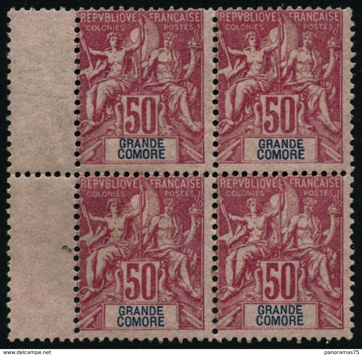 ** N°11 50c Rose, Bloc De 4 - TB - Other & Unclassified