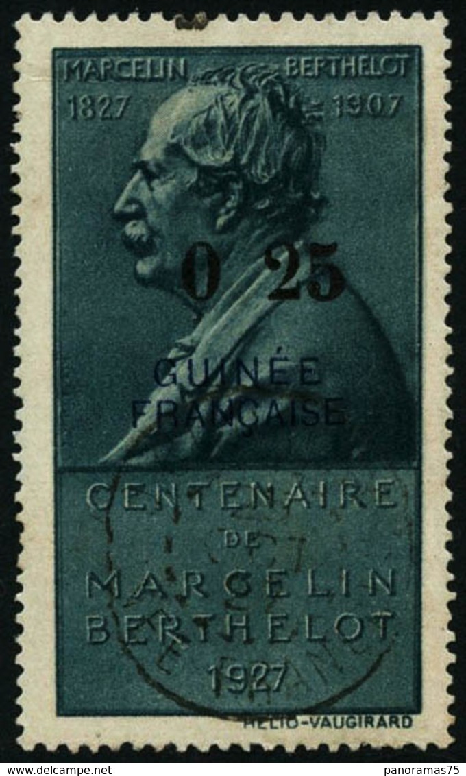 Oblit. 5 Vignettes Marcelin Berthelot, Couleurs Différentes, Surchargées 025/Guinée/française Lettres CONAKRY - Altri & Non Classificati