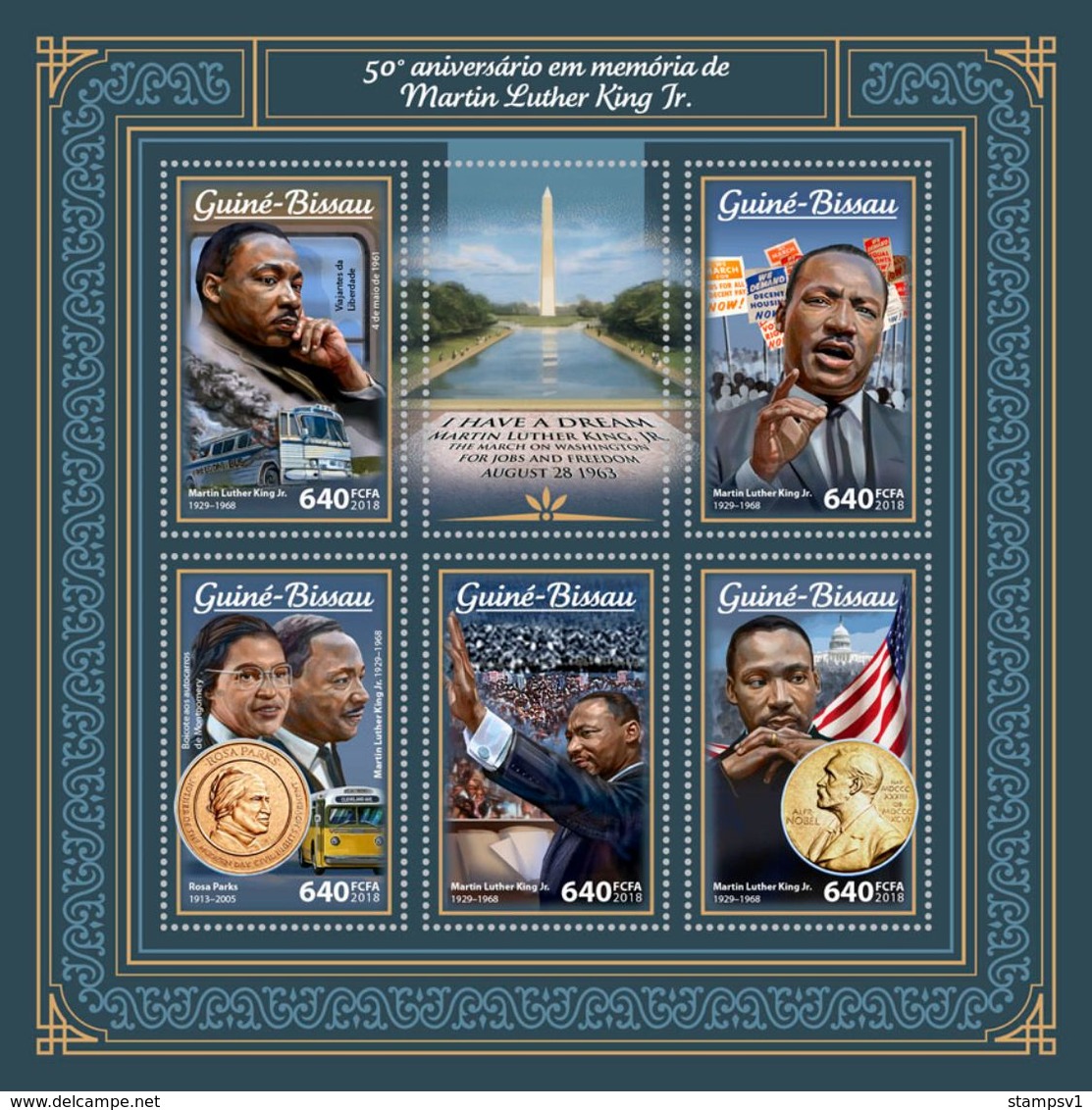 Guinea Bissau. 2018 50th Memorial Anniversary Of Martin Luther King Jr. (009a) - Martin Luther King