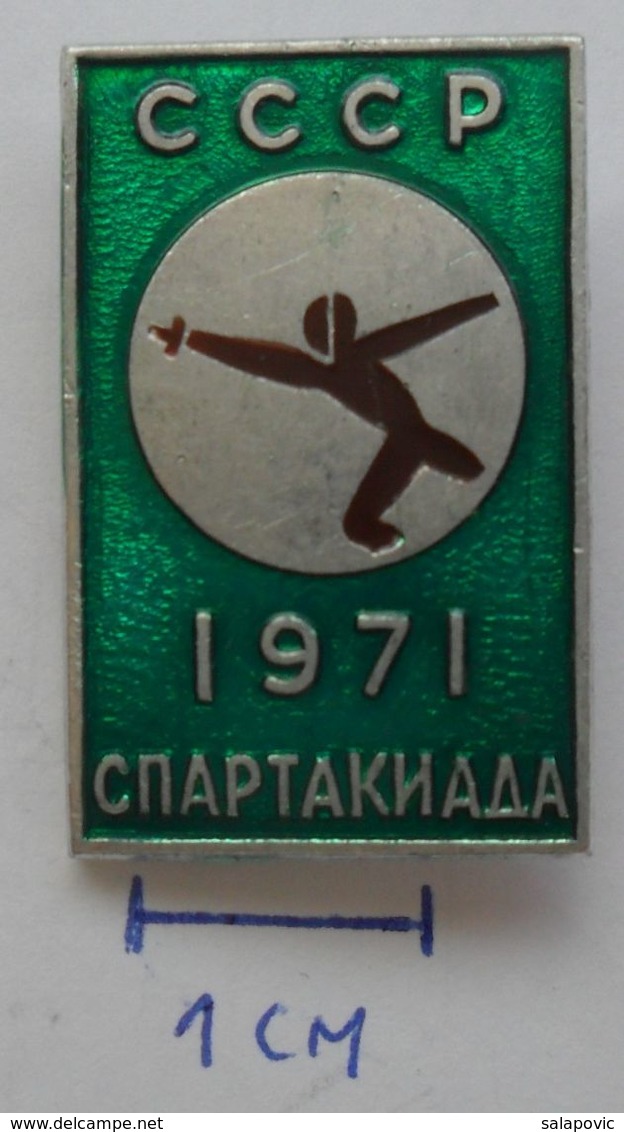 RUSSIA USSR , FENCING, SPARTAKIADA 1971  PINS BADGES PLAS - Fencing