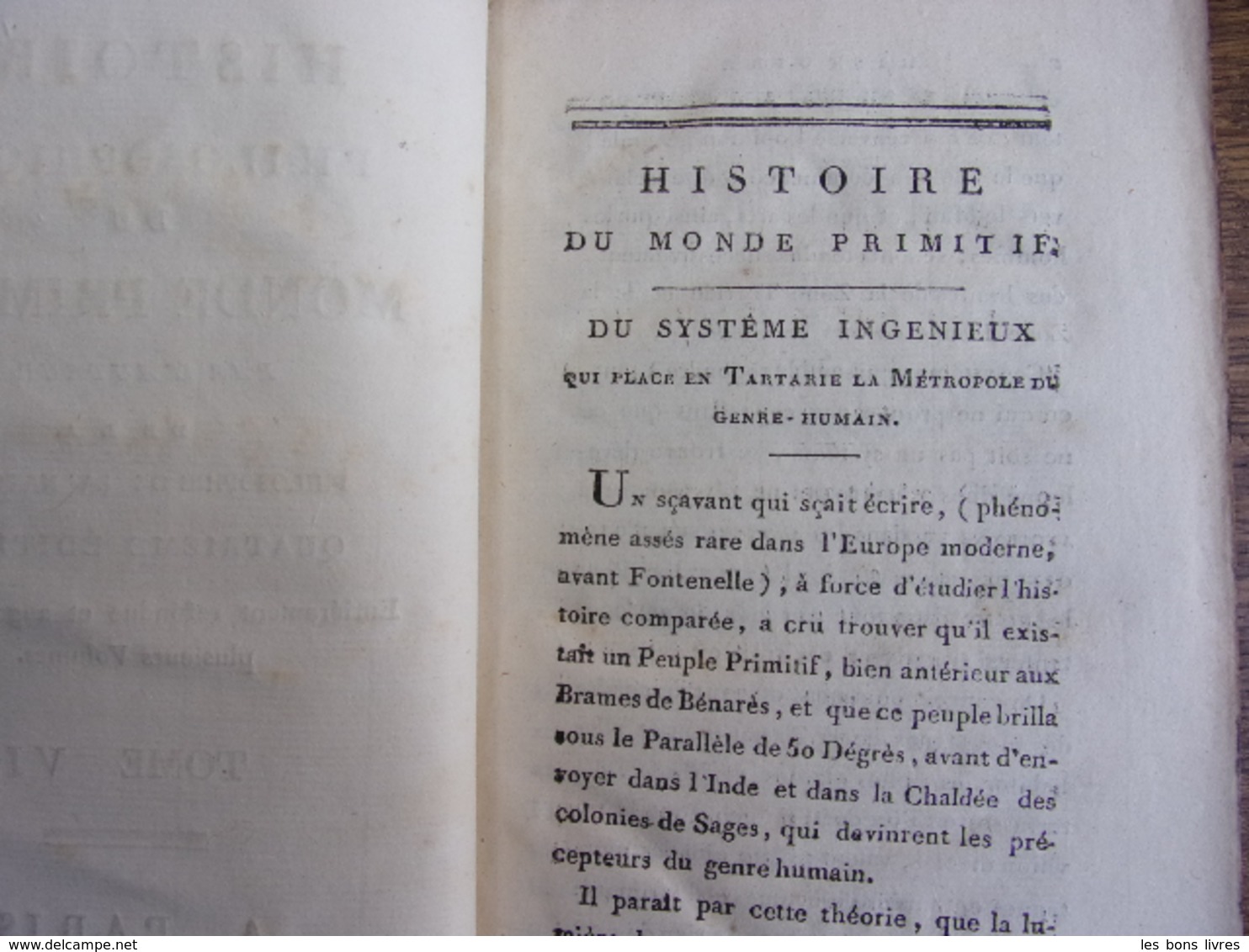 HISTOIRE PHILOSOPHIQUE DU MONDE PRIMITIF Atlantide, Navigations, Tartarie.. - Before 18th Century