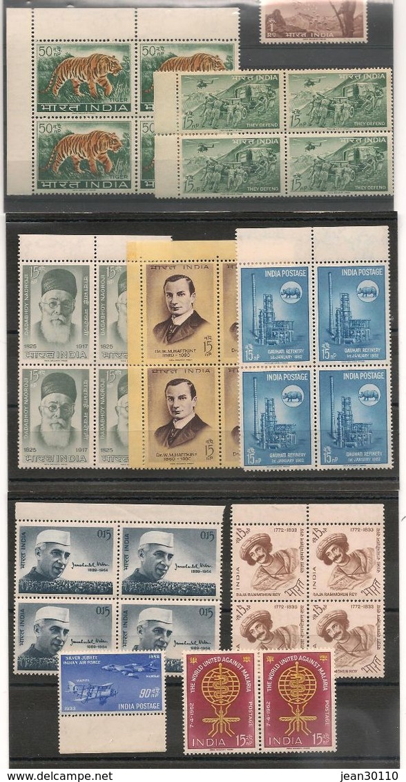 INDE Année 1958/64 LOT** Côte : 60,00 € - Unused Stamps