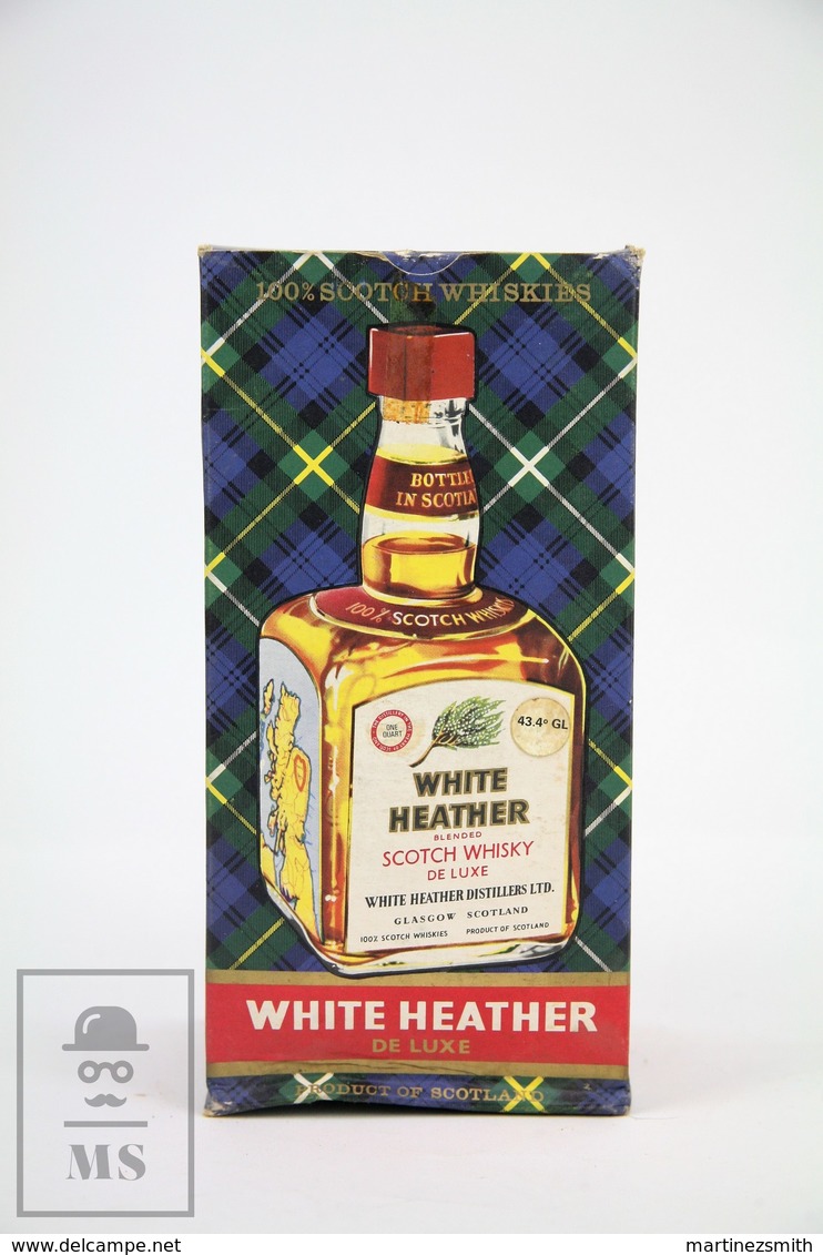 Empty Vintage White Heather 1960 Scotch Whisky De Luxe Presentation Box - Otros & Sin Clasificación