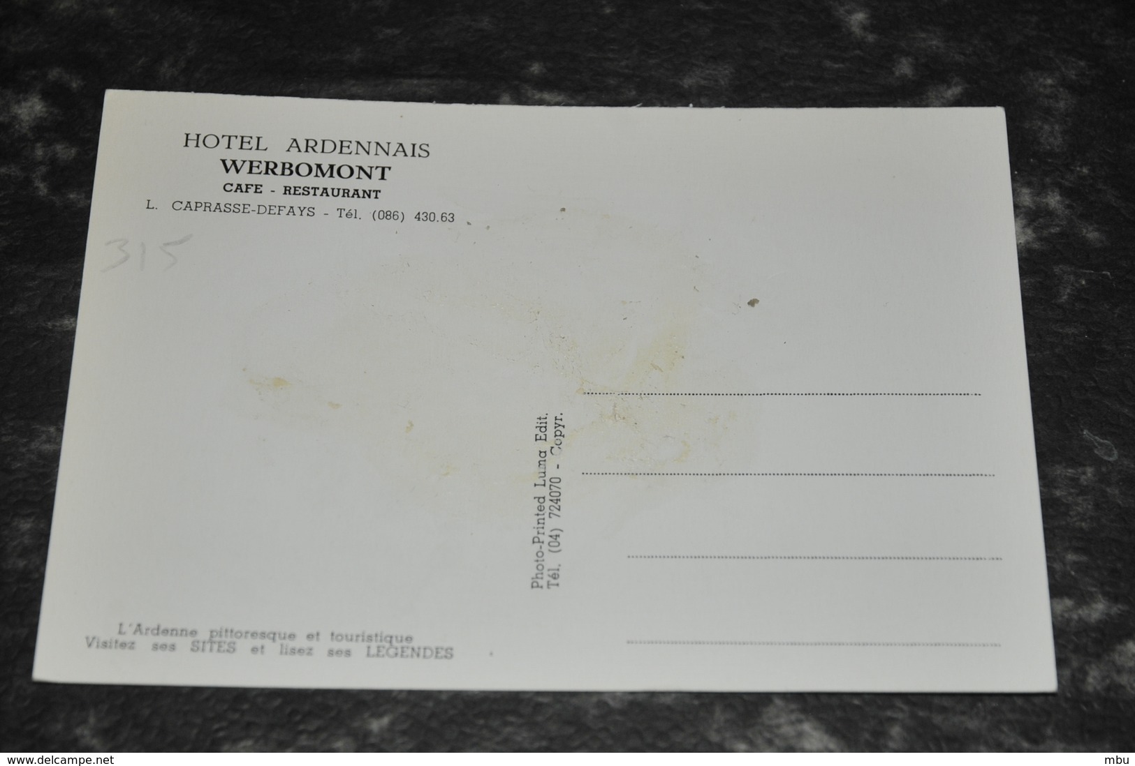 315  Werbomont Hotel Ardennais - Autres & Non Classés