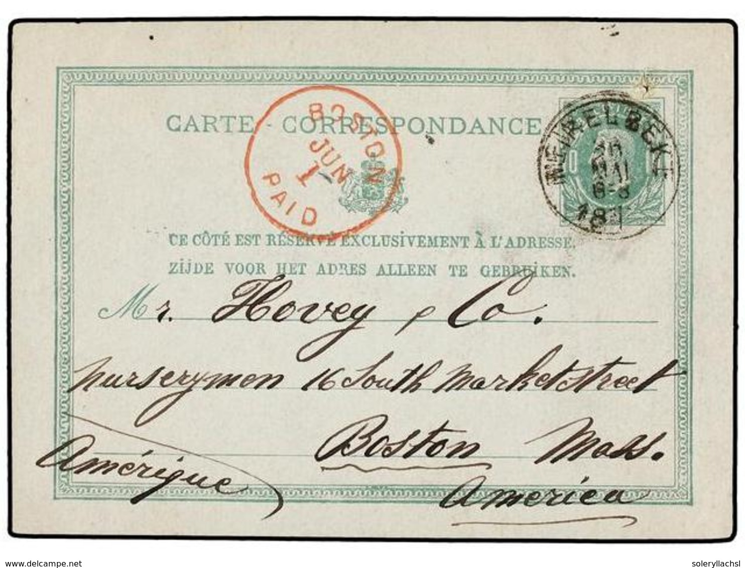 124 BELGICA. 1876-1909. Nineteen Postal Stationery Cards To USA. - Other & Unclassified