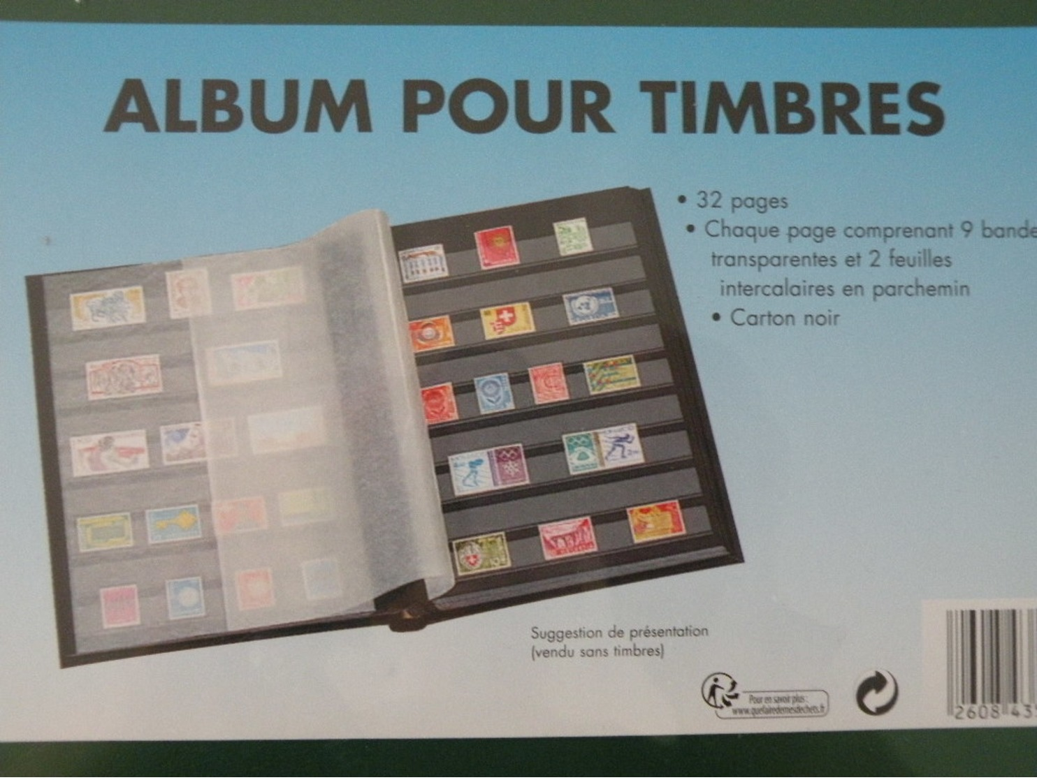 Album Neuf > Album Sans Timbres 32 Pages à Bandes Avec Feuilles Transparentes Carton Noir (jamais Ouvert) - Grand Format, Fond Noir