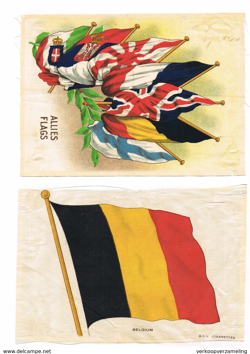 Vlaggen Op Stof Attention Drapeau Belge Dechire - 1914-18