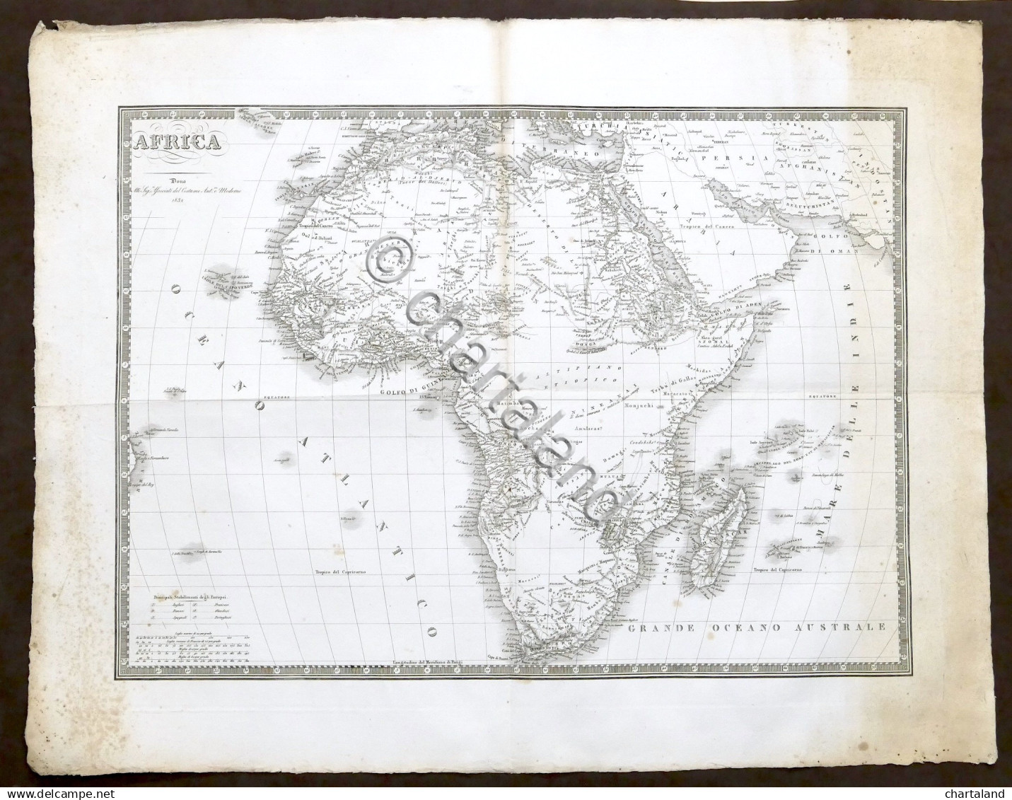 Antica Carta Geografica - Africa - 1832 - Altri & Non Classificati