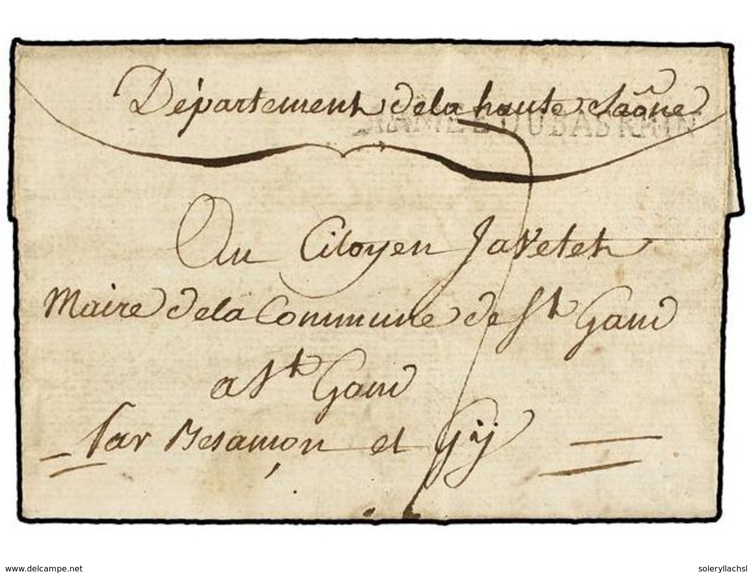 670 ALEMANIA. 1795. GERMERSHEIM To FRANCE. Entire Letter With <B>ARMEE DU BAS RHIN</B>. Mark. - Sonstige & Ohne Zuordnung