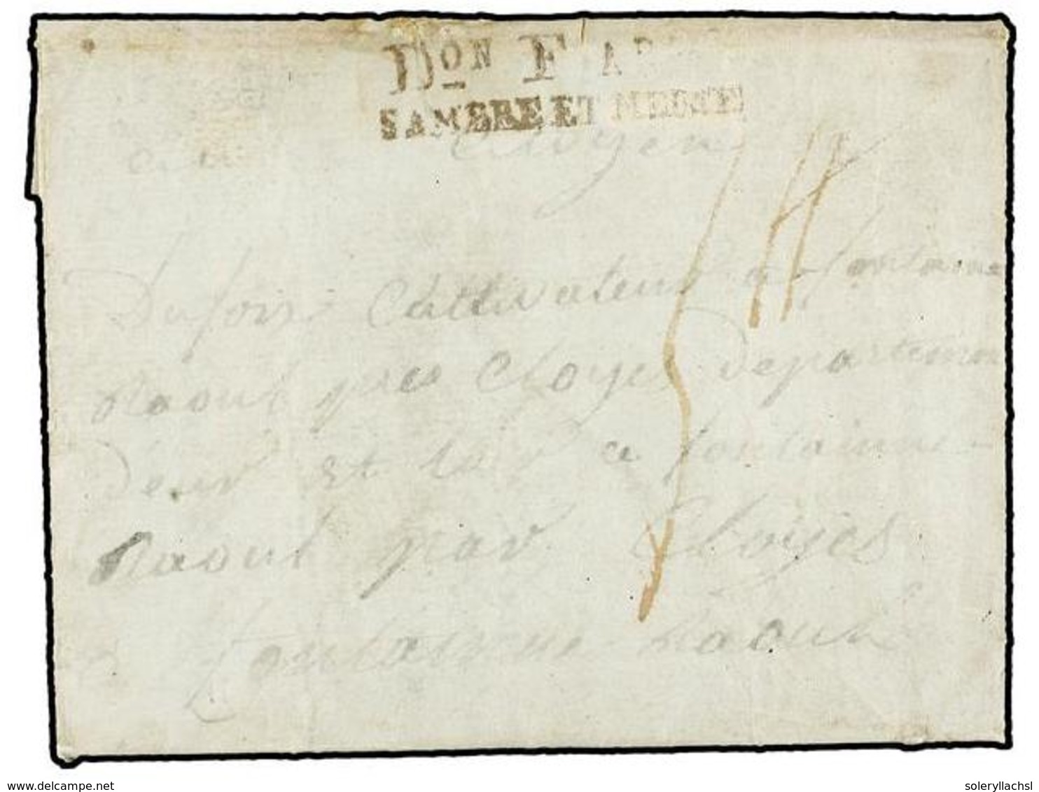 676 ALEMANIA. 1796. ANDERNACH To FRANCE. Entire Letter With <B>Don F ARM./SAMBRE ET MEUSE</B> Mark. - Sonstige & Ohne Zuordnung