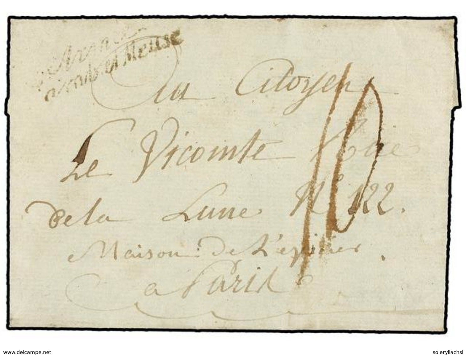 680 ALEMANIA. 1798. BLANCKEINEM To FRANCE. Entire Letter With <B>ARMEE/SAMB.ET MEUSE</B> Mark. - Other & Unclassified