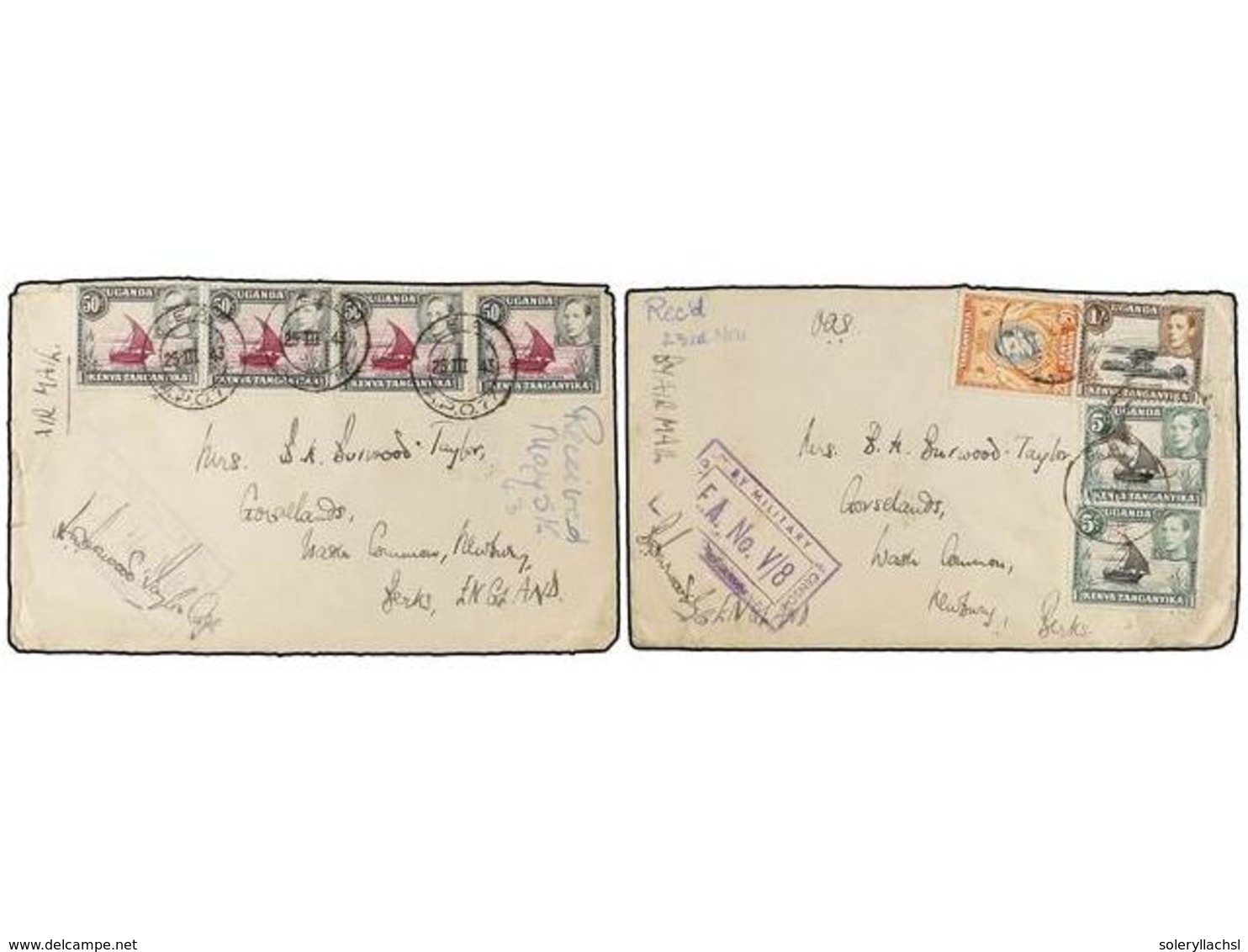 772 KENIA. 1943. Two Censored Covers Send To ENGLAND. - Sonstige & Ohne Zuordnung