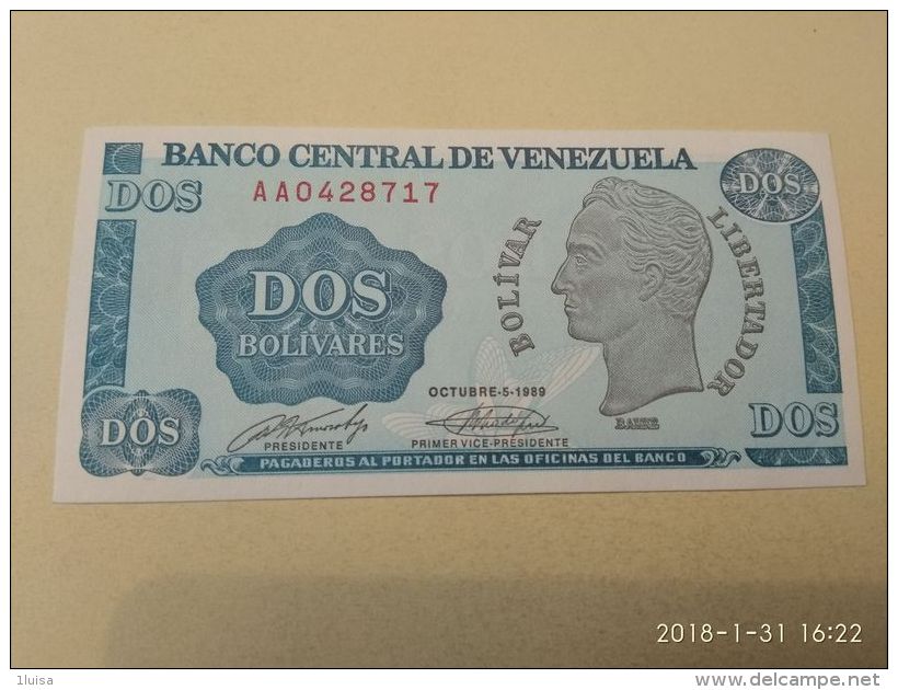 2 Bolivares 1989 - Venezuela