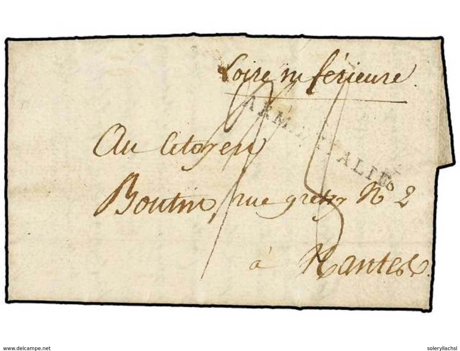 966 ITALIA. 1801. MILÁN A FRANCIA. Carta Completa. Marca <B>ARMEE D'ITALIE.</B> - Sonstige & Ohne Zuordnung