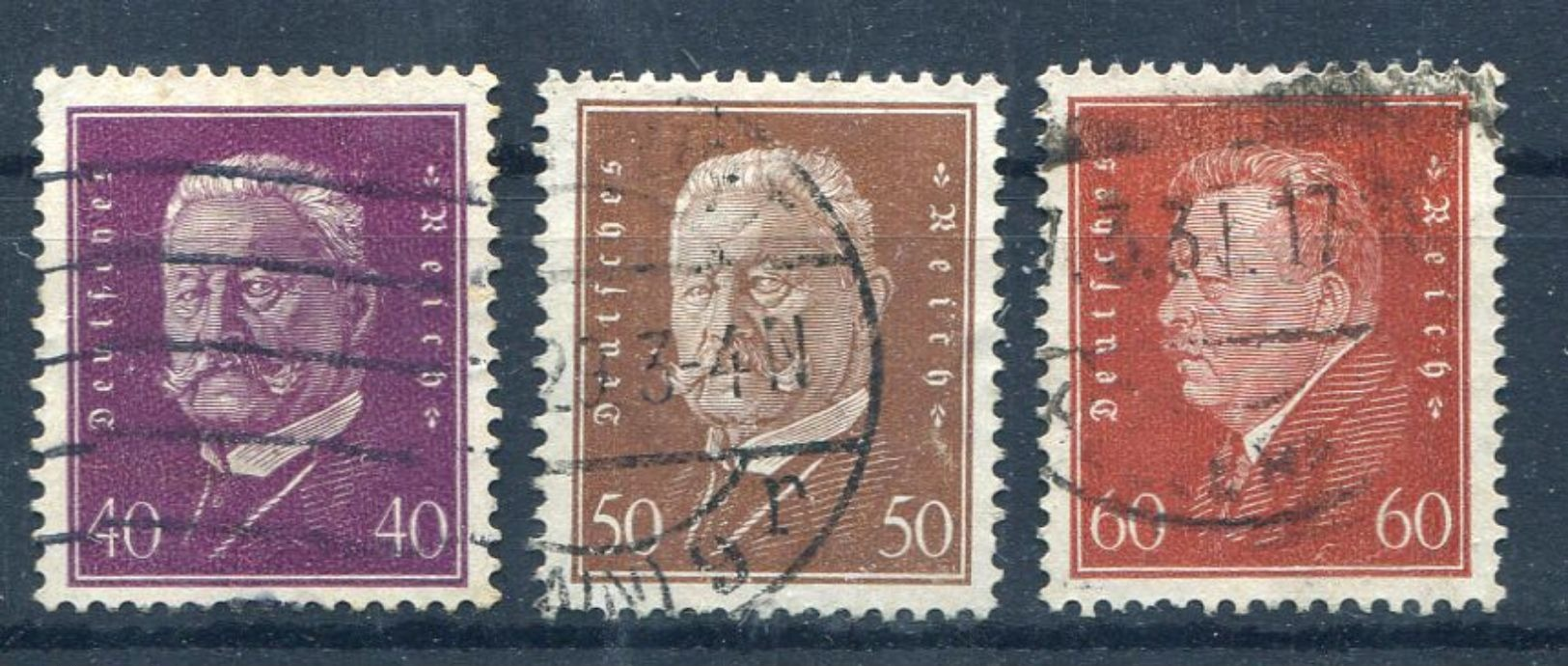 Deutsches Reich  Freimarken  Reichspräsidenten GALERIE II  schöne Stempel    siehe Bild