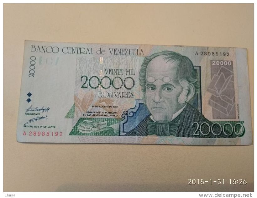 20000 Bolivares 1998 - Venezuela