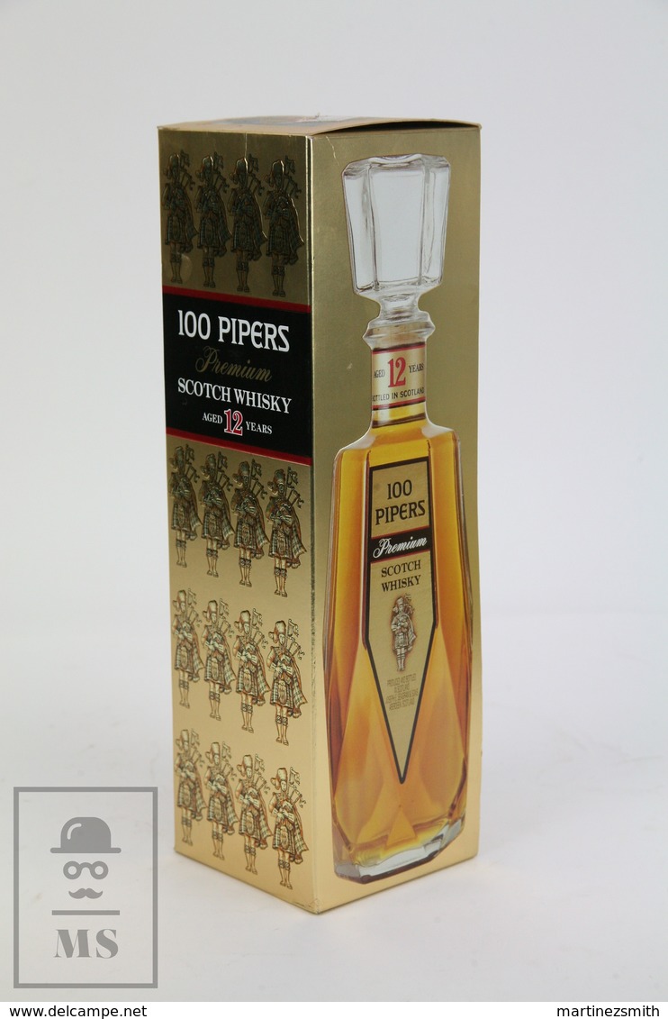 Empty Vintage 100 Pipers Premium Scotch Whisky Aged 12 Years Presentation Box - Otros & Sin Clasificación