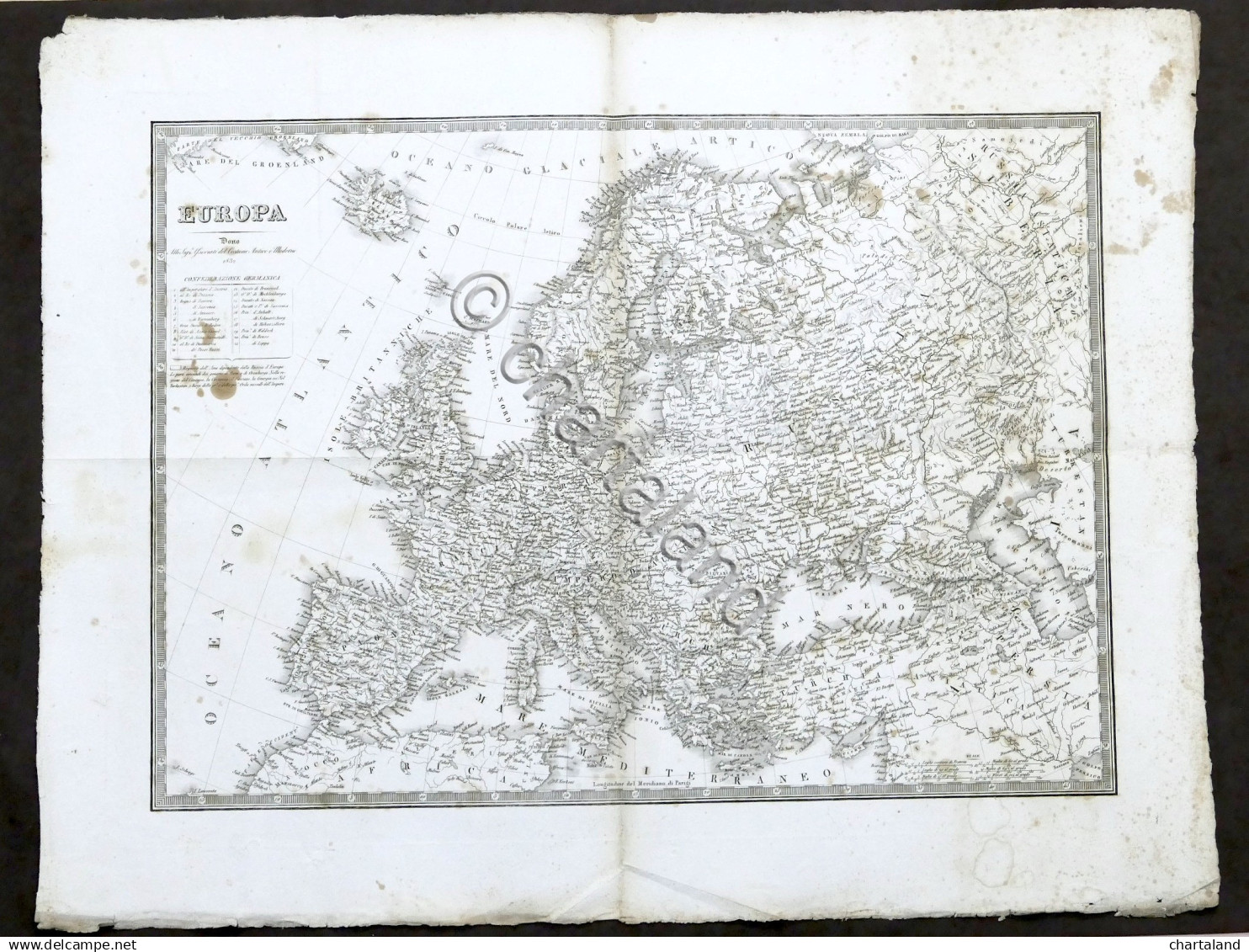 Antica Carta Geografica - Europa - 1832 - Altri & Non Classificati