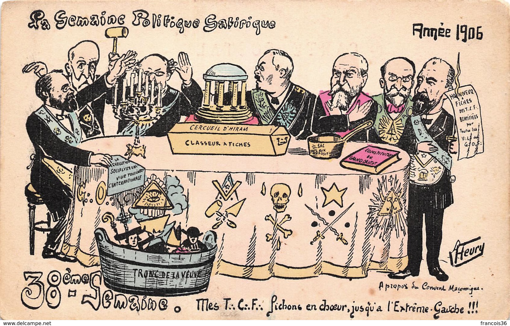 Caricature - La Semaine Politique Satirique - 38ème - 1906 - Pichons En Choeur - Hommes Politiques - Andere & Zonder Classificatie