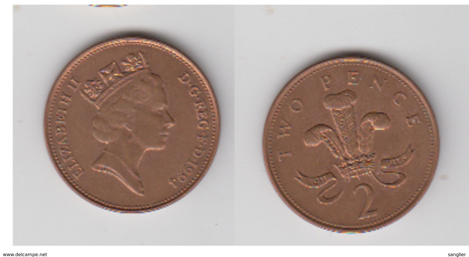 ANGLETERRE - 2 PENCE 1994 - 2 Pence & 2 New Pence