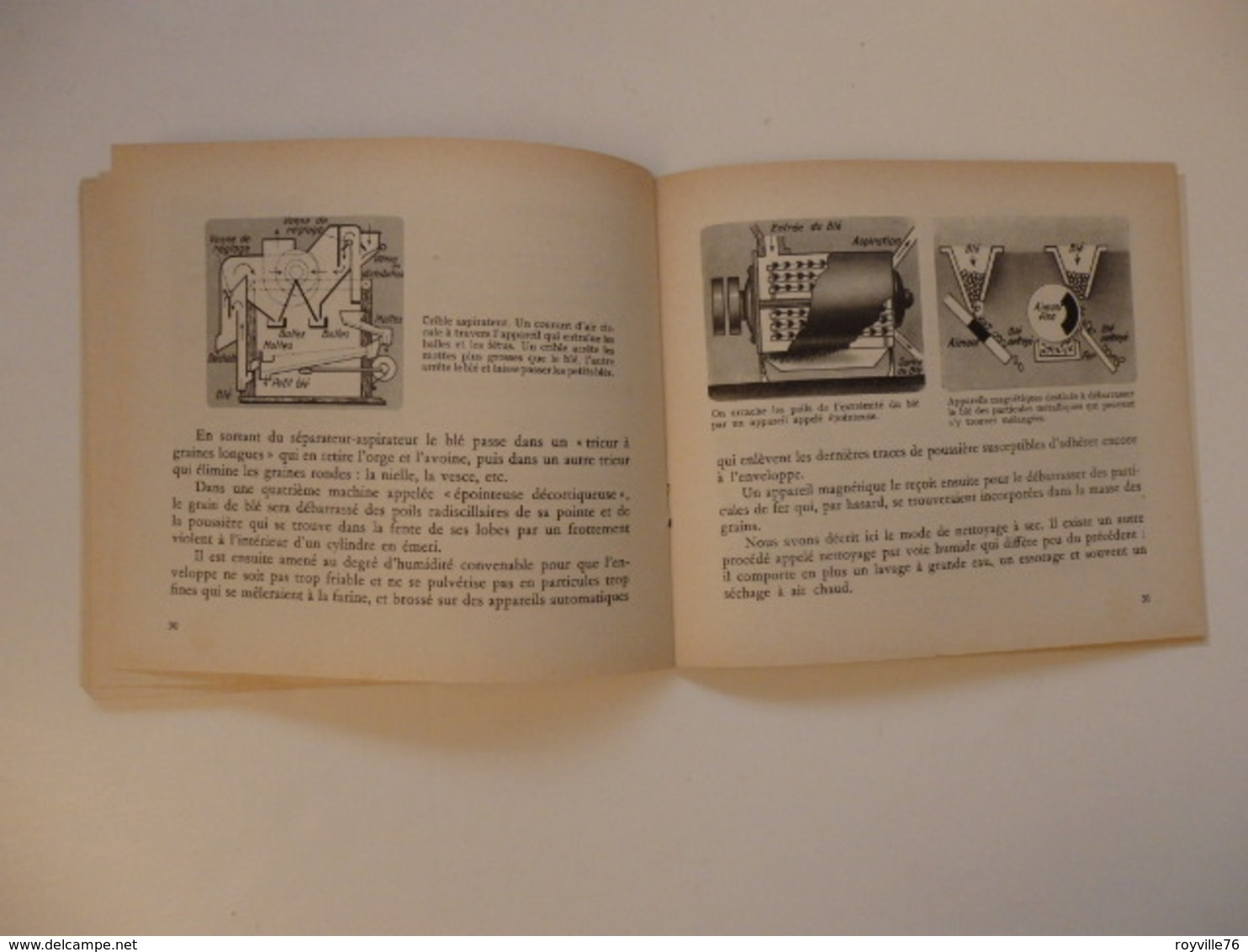 Beau document de 47 p sur la vie des moulins. Fédération des meuniers de J. Lallemand illustré par P. Belves.