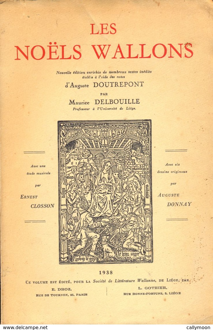 Les Noëls Wallons - D'Auguste Doutrepont , Par Maurice Delbouille. - Belgique