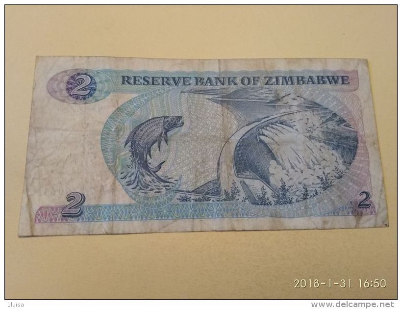 2 Dollars  1983 - Zimbabwe