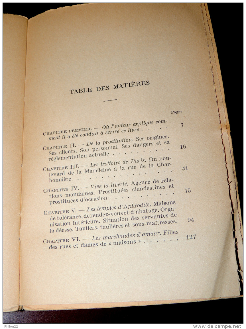 J.J. FRAPPA - ENQUETE SUR LA PROSTITUTION&lrm; - Flammarion  1937 - 1901-1940