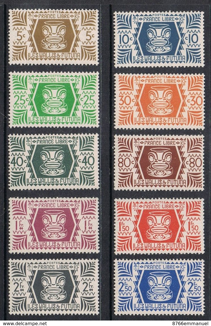 WALLIS-ET-FUTUNA N°133 A 142 N* - Unused Stamps