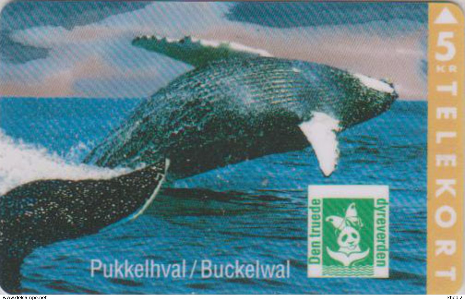 Télécarte Du Puzzle EMISSION CONJOINTE ** ENDANGERED WILDLIFE ** - Danemark - Animal - BALEINE - WHALE - WAL - Dolfijnen