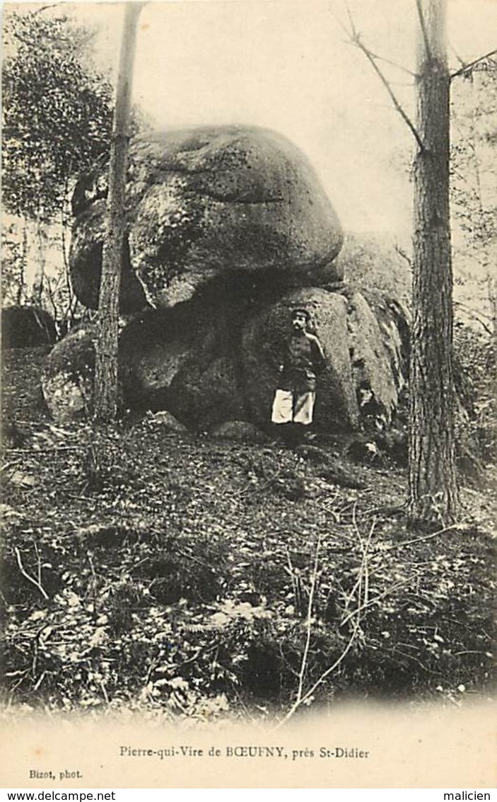 - Themes Div.-ref-A273- Dolmen Et Menhir - Megalithe  A Identifier - Pierre Qui Vire Pres Saint Didier - Megalithes - - Dolmen & Menhirs