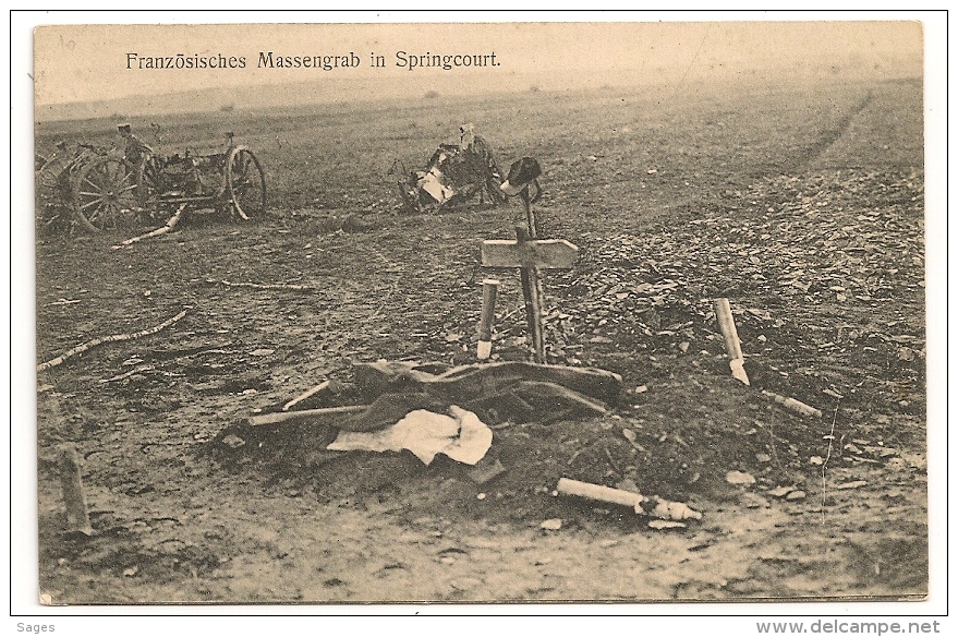 MUNCHEN  *   K.B.I. KAVALLERIE - BRIGADE  *  BRIEF - STEMPEL . Franzôsisches Massengrad In Springcourt. - Autres & Non Classés