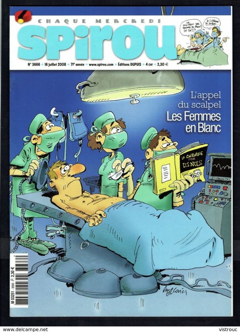 SPIROU N° 3666 - Année 2008 - Couverture "LES FEMMES EN BLANC" De BERCOVIVI & CAUVIN - Spirou Magazine