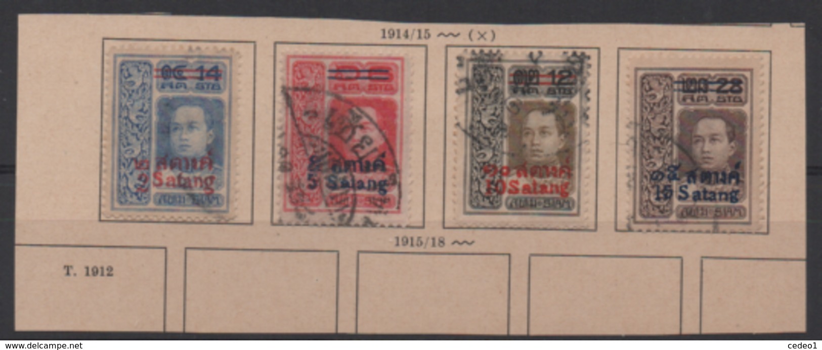 ROYAUME DE SIAM  4 TIMBRES  VOIR LE SCAN - Siam